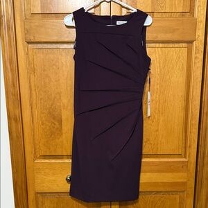 NWT Calvin Klein Plum Midi Dress